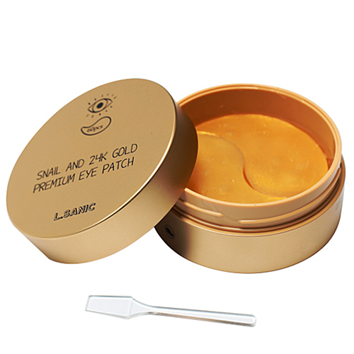 L'Sanic Патчи гидрогелевые с муцином улитки и золотом - Snail and 24k gold premium eye patch, 60шт
